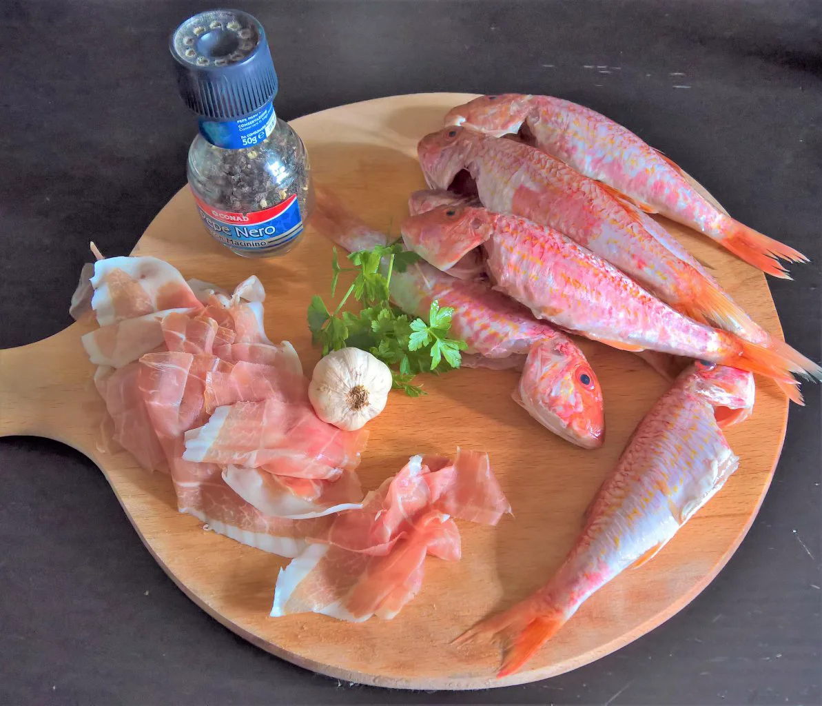 Triglie al prosciutto